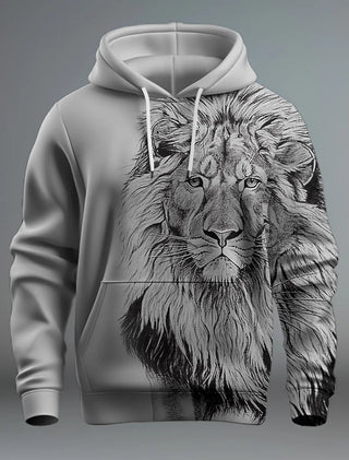 Fashion Brand Lion's Head 3D Hoodie Fashion Men And Women - Phosgene