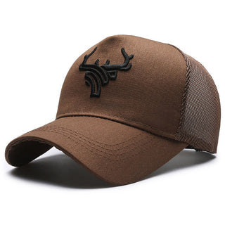 Deer Head Rear Mesh Tall Crown Baseball Cap Men's Summer Breathable - Phosgene