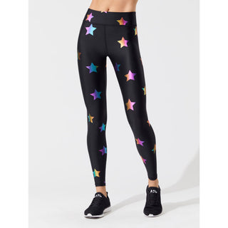 Women's Fashion Sports Colorful Five-pointed Star Print Bottoming Pants - Phosgene