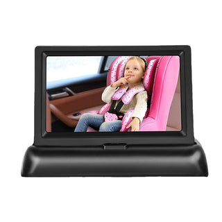 12-24V Folding Screen For Baby Monitoring Images In Car With Cigarette Lighter Power Cord  Night Vision Eight-lamp Camera Phosgene