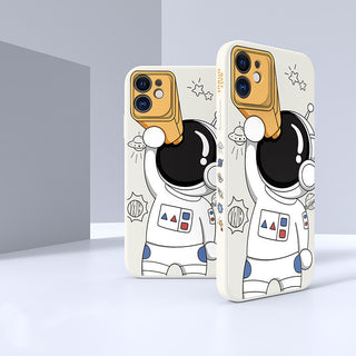 For Astronauts, Mobile Phone Case Side Pattern, Soft Case - Phosgene