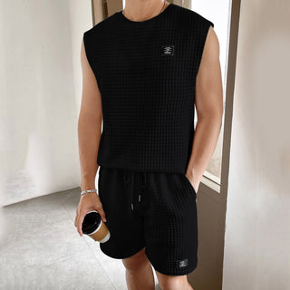 Men's Sport Suit Suit Sleeveless Tank Top Shorts Two-piece Set Phosgene