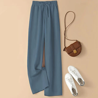 High Waist Thin Loose Straight Casual Trousers - Phosgene