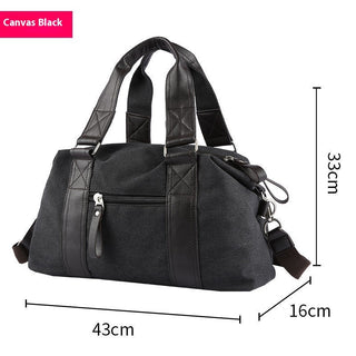 Fashion Men's Retro Canvas Out Luggage Business Travel Handbag - Phosgene