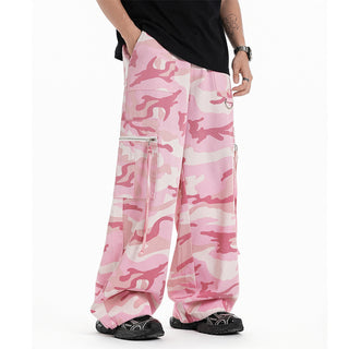 American High Street Camouflage Workwear Wide Leg Pants Phosgene