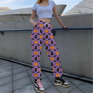 Printed Loose Tappered Sports Pants Fashion - Phosgene