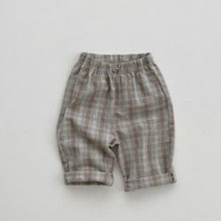 Ins Korean Babies' Trousers Plaid Pants - Phosgene