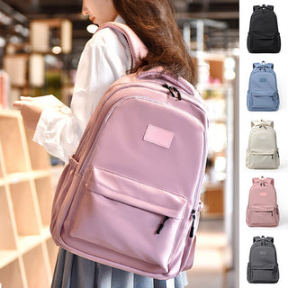 Fashion Oxford Backpack Waterproof Large Capacity Junior High School Students Schoolbag Girls Solid Campus Travel Bags Women Phosgene