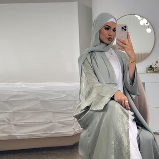 Muslim Fashion Bronzing Robe Abaya Outer Wear - Phosgene