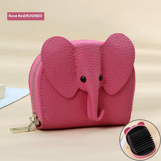 Leather Organ Card Holder Bags Creative Elephant Zipper Wallet Fashion Bag Phosgene