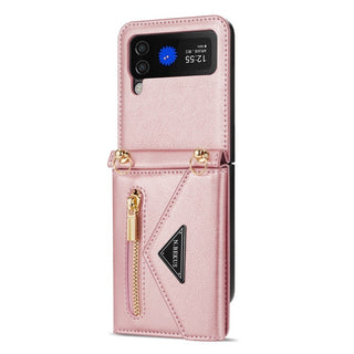 Flip5 Side Zipper Card Holder Foldable Screen Phone Case Z Flip4 Flip Phone Case - Phosgene