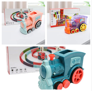 Domino Train Toys Baby Toys Car Puzzle Automatic Release Licensing Electric Building Blocks Train Toy - Phosgene