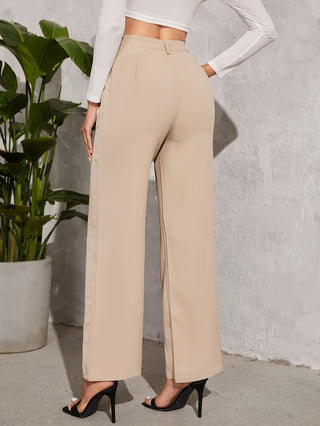 Wide Leg Draping Effect Commuter Loose Trousers Phosgene