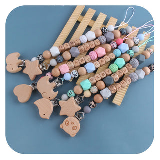 Baby Products Cartoon Animal Beech Pacifier Clip - Phosgene