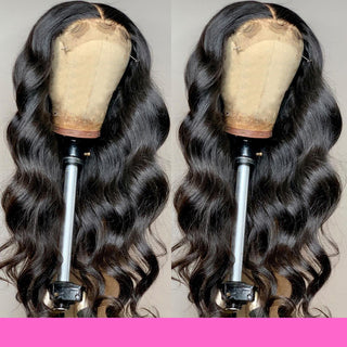 Body Wave Human Hair Lace Front Wigs - Phosgene