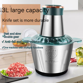 Multi-functional Household Meat Grinder Large Capacity Stainless Steel Electric - Phosgene