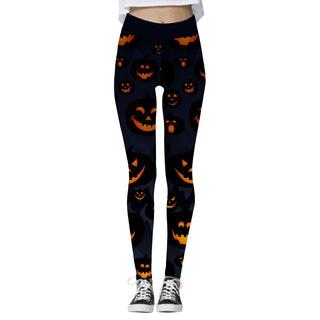 Women's Fashion Halloween High Waist Elastic Yoga Sports Leggings - Phosgene