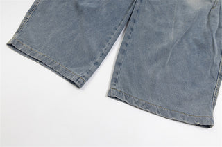 Distressed Washed Jeans Men And Women Phosgene