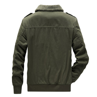 Men's Cotton-padded Jacket Plus Velvet Military Uniform Thickening - Phosgene