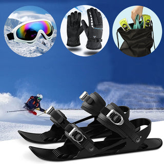 Mini Ski Skates Portable Short Skiboard Adjustable Skates Shoes For Snow - Phosgene