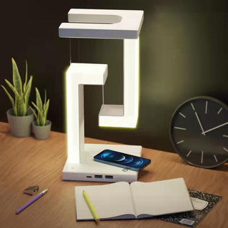 Creative Smartphone Wireless Charging Suspension Table Lamp Balance Lamp Floating For Home Bedroom - Phosgene