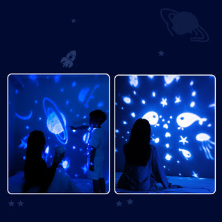 Galaxy Star Projector Starry Sky Night Light Astronaut Lamp Room Decr Gift Child Kids Baby Christmas Spaceman Projection - Phosgene