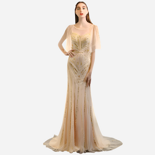 Temperament High-end Bride Fishtail Evening Dress Woman