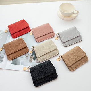 Women's Short Chic Multiple Card Slots Magnetic Snap Wallet Phosgene