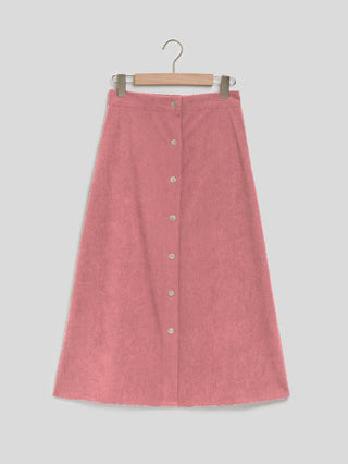 Corduroy Skirt Long Single-breasted High Waist Autumn And Winter Skirt - Phosgene