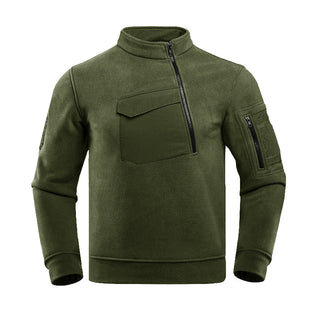 Outdoor Men's Fleece-lined Thickened Pullover Keep Warm Top - Phosgene