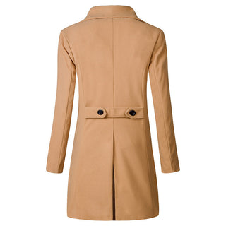 Double Breasted Mid-length Trench Coat Plus Size - Phosgene