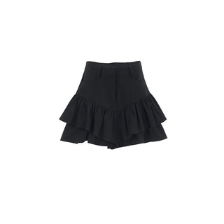 Fashion High Waist A- Line Lotus Leaf Skirt Phosgene