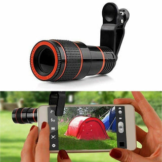 HD 8X Clip On Optical Zoom Telescope Camera Lens For Universal Mobile Cell Phone - Phosgene