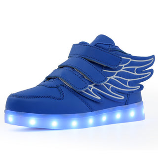 Children's shoes led light shoes children's wings light shoes usb charging colorful luminous shoes casual light shoes - Phosgene