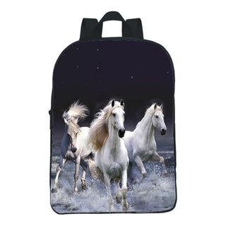 12-inch Digital Printing Animal Horse Backpack Phosgene