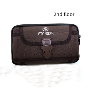 Oxford Cloth Waterproof Snap Phone Bag - Phosgene