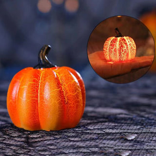 New Halloween Pumpkin Lantern Simulation Pumpkin LED Candle Lamp Resin Luminous Pumpkin - Phosgene