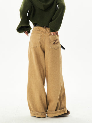 Retro Drooping Slimming Straight-leg Pants Phosgene