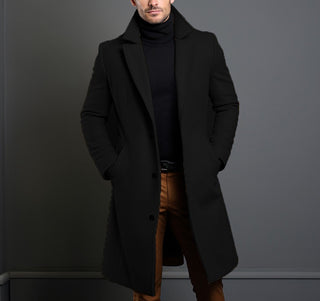 Woolen Men's Mid-length Trench Coat - Phosgene