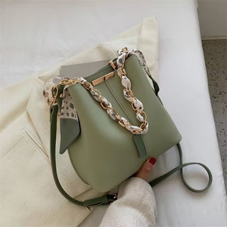 Fashion Shoulder Portable Crossbody Bucket Bag - Phosgene