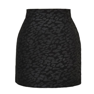 Bronzing Leopard Suede Skirt European And American High Waist Skirt - Phosgene