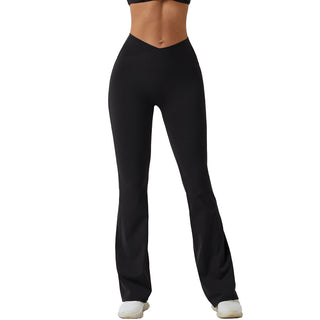 Brushed Tight Dance Wide-leg Pants High Waist Hip Lift - Phosgene