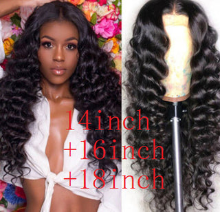 Human Hair Loose Deep Lace Frontal Wigs 13x4 Headgear - Phosgene