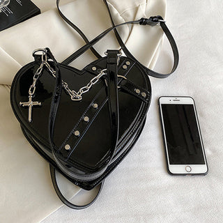 Chain Heart-shaped Bags Large Capacity Love Shoulder Bag For Women Valentine's Day Phosgene