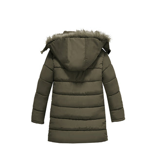 Boys Large Fur Collar Padded Warm Cotton Jacket - Phosgene