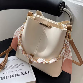 Fashion Shoulder Portable Crossbody Bucket Bag - Phosgene